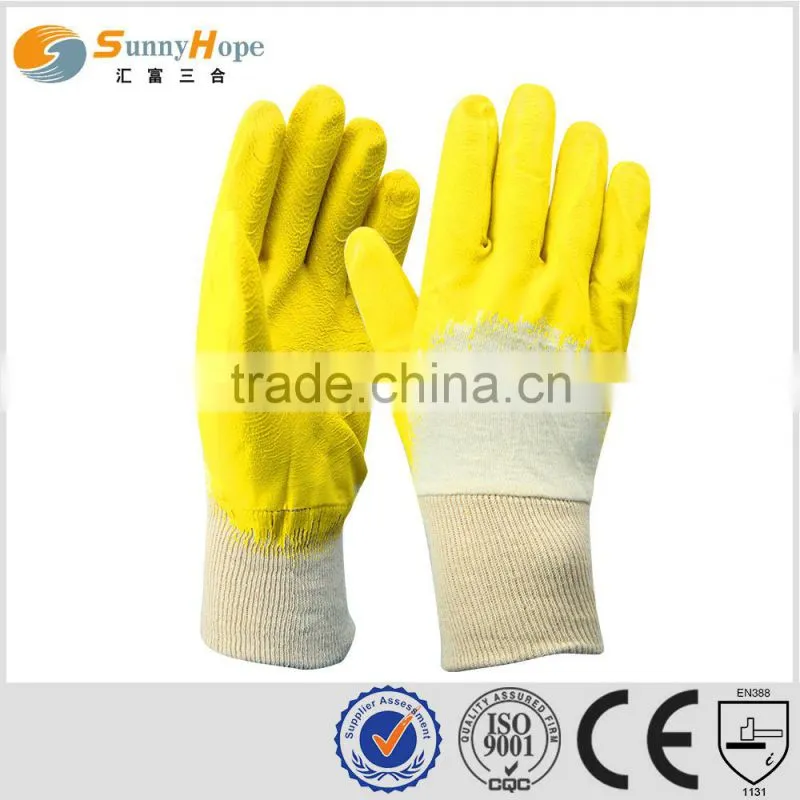 SUNNYHOPE Latex on Palm Coated back open gloves