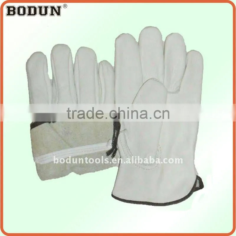 A2018 high quality white cowhide leather glove