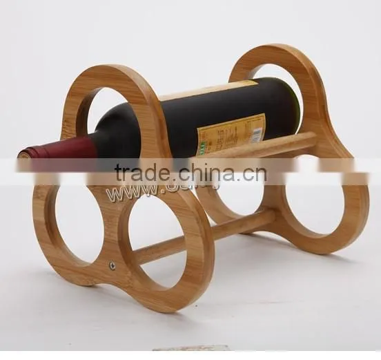 high pressured and spliced nature bamboo wine bottle holders