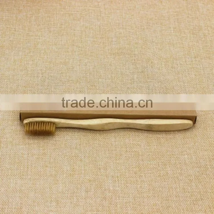 Ec-friendly nice-looking custom natural color bamboo toothbrush