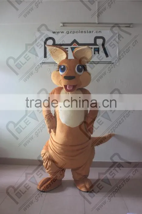 The kangaroo cartoon mascot costume