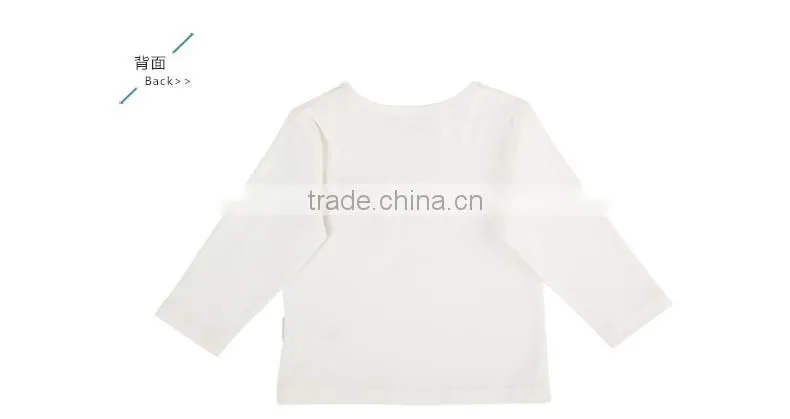 wholesale soft cotton 0-2years infant Toddler shirts long sleeve white t-shirt