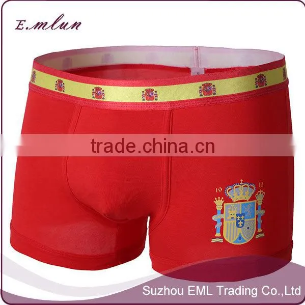 men new design football printed seamless cotton/modal underwear/men boxer shorts