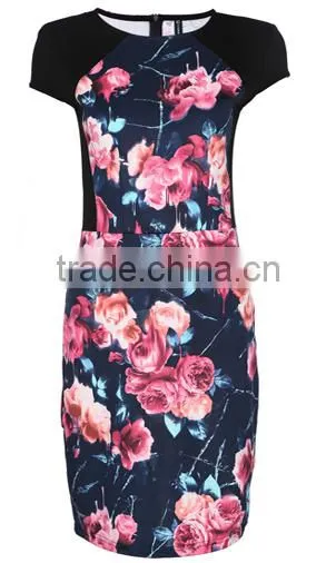 Fashion dress factory 100% cotton lady woman dress