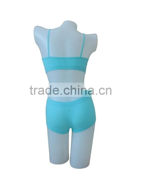 nice quality new style seamless girl's underwear girl's tank top & panty w/print
