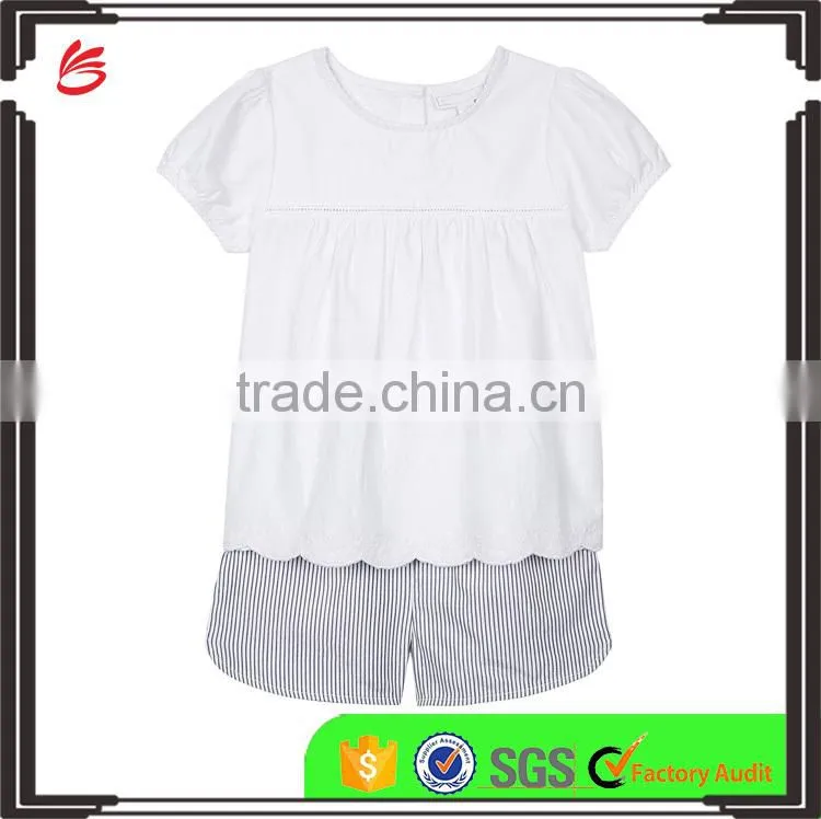 2017 Summer Season Custom Made Design for Kids Clothing T shirt and Shorts Set