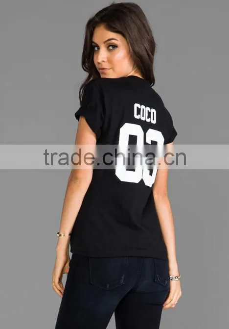 rubber printing t-shirt casual style