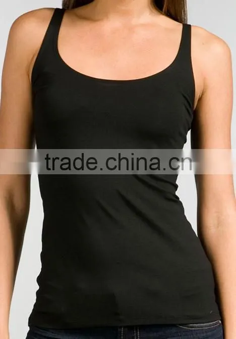 women's skinny black top tank