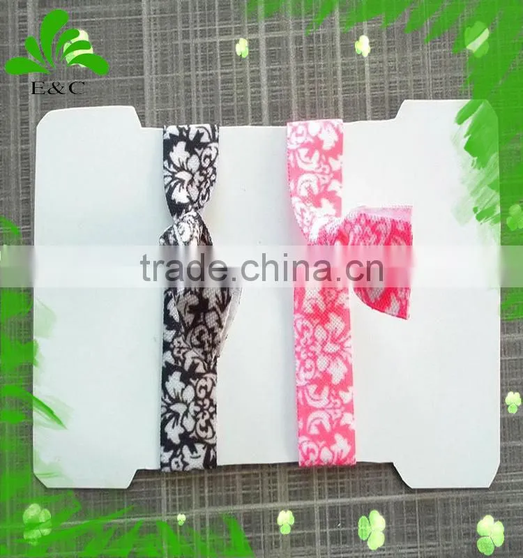 Dye Sublimation Print Fold Over Elastic Braid Hair Band