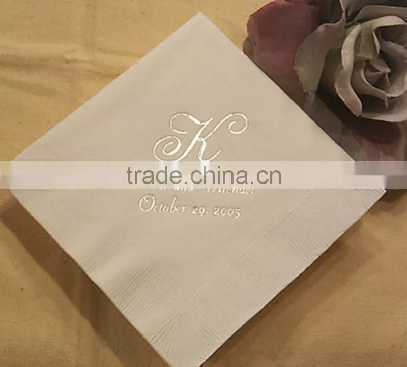 High quality washable wedding monogram linen Napkin