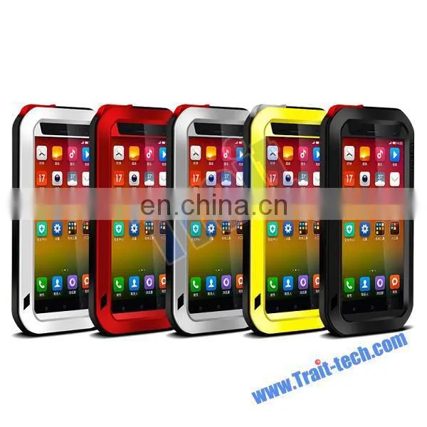 LOVE MEI Waterproof Shockproof Powerful Metal+Aluminium+Gorilla Glass Hybrid Back Case for Miui 4 XiaoMi 4 MI4