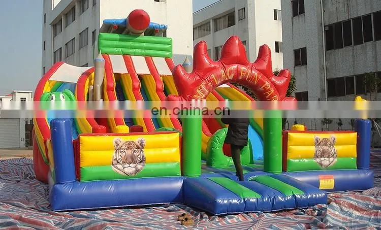 Commerical giant rocket inflatable bouncer with slide
