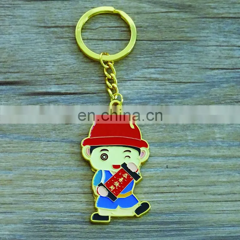 Wholesale promotional gifts custom oval shape metal keychain