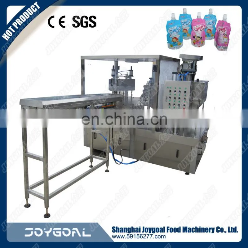 Shanghai automatic manual liquid /cooking oil spouted stand-up pouch filling machine