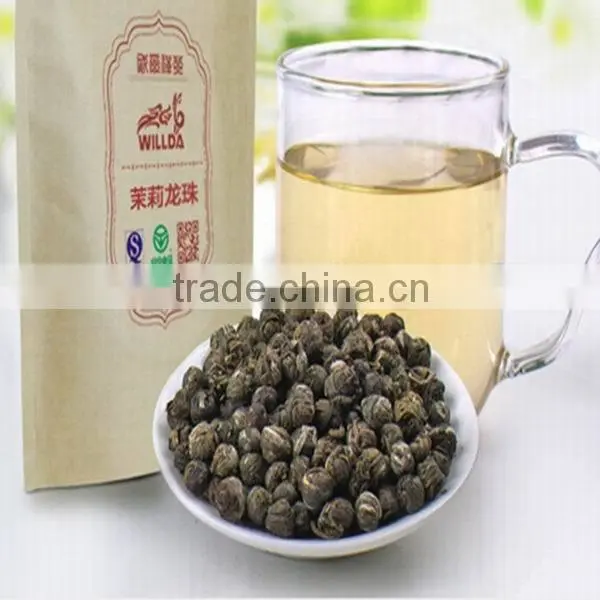 Best Handmade Chinese Jasmine Pearls Tea,Good Tasty and Popular selling jasmine dragon pearls