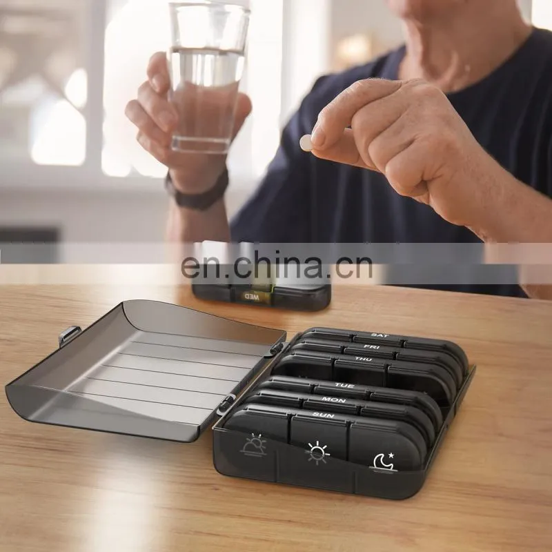 21 Grids Pill Box 7 Days Medicine Box Weekly Pill Case Medicine Tablet Dispenser Organizer Splitters Storage Organizer Container