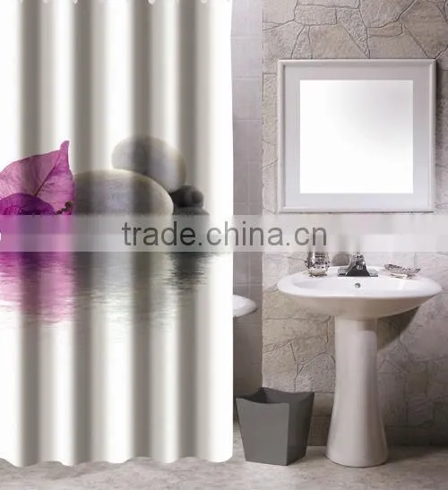 beautiful printing shower curtain with matching window curtain