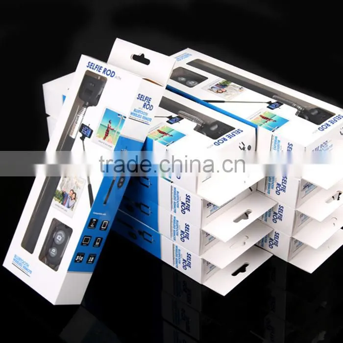 2015 hot selling bluetooth selfie stick with bluetooth remote shutter button