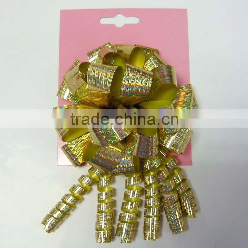 Holographic Red Curling Ribbon Bow for Christmas/party/holiday decoration