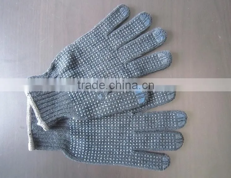 Cheap PVC Dot Palm Knit Gloves Kniting Work Gloves Industrial Use