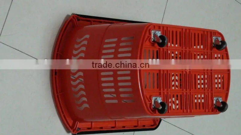 Double handle supermarket plastic shopping basket