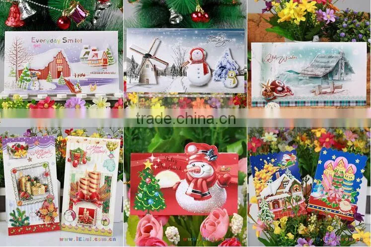 Winter snowman stereo CARDS beautiful Christmas CARDS greeting card message card gift card
