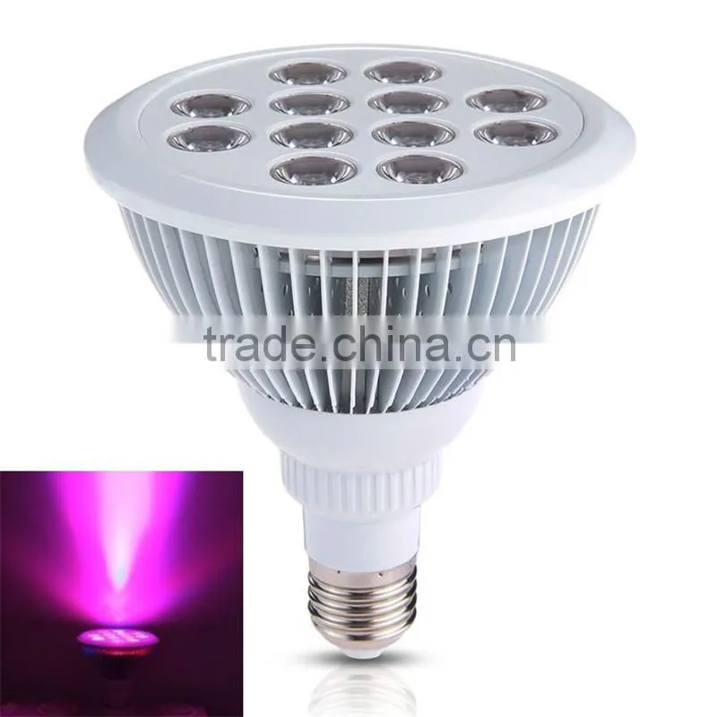 E27 LED 12W Grow Light Plant Spotlight grow light reflector