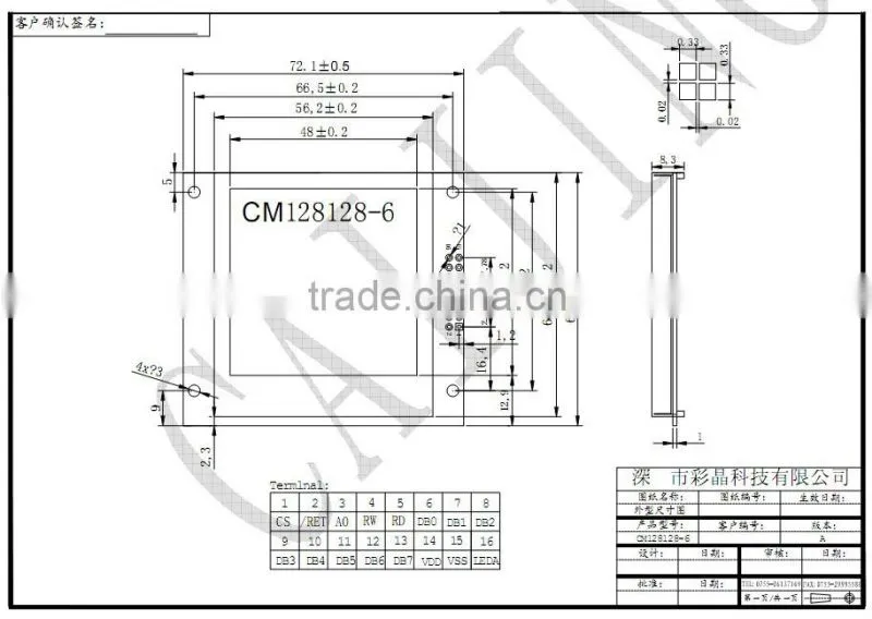 sunlight readable 128x128 dots matrix lcd module display support serial paralell interface with led backlight
