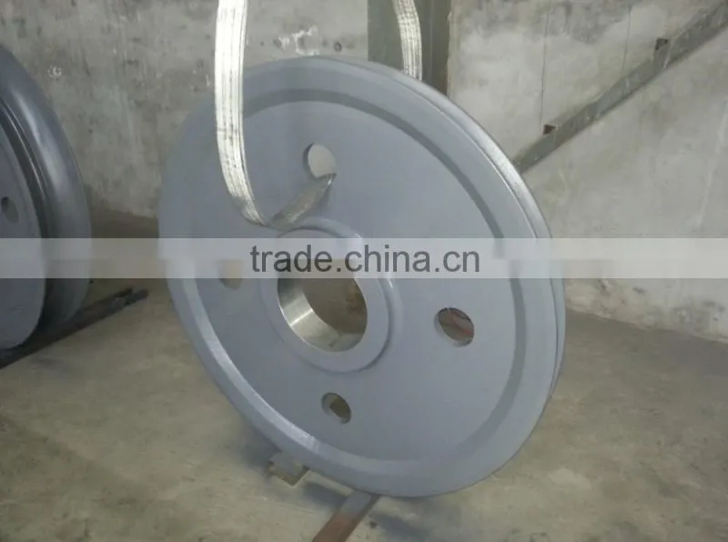 Wholesale Casting and Forging Iron Flying Wheel,V-Belt Pulley Wheel with Bearings