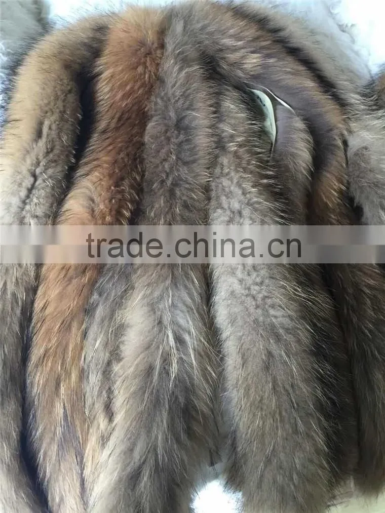 Best Quality 100/100 Genuine Real Raccoon Fur Strip For Garment Shoes