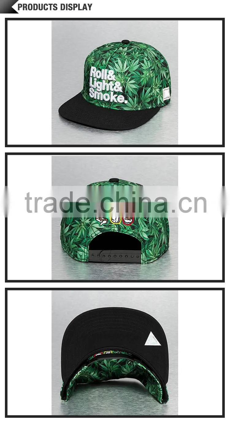 Hot hip hop 5 panel flat short brim baseball snapback cap and hat with 3D embroidery logo