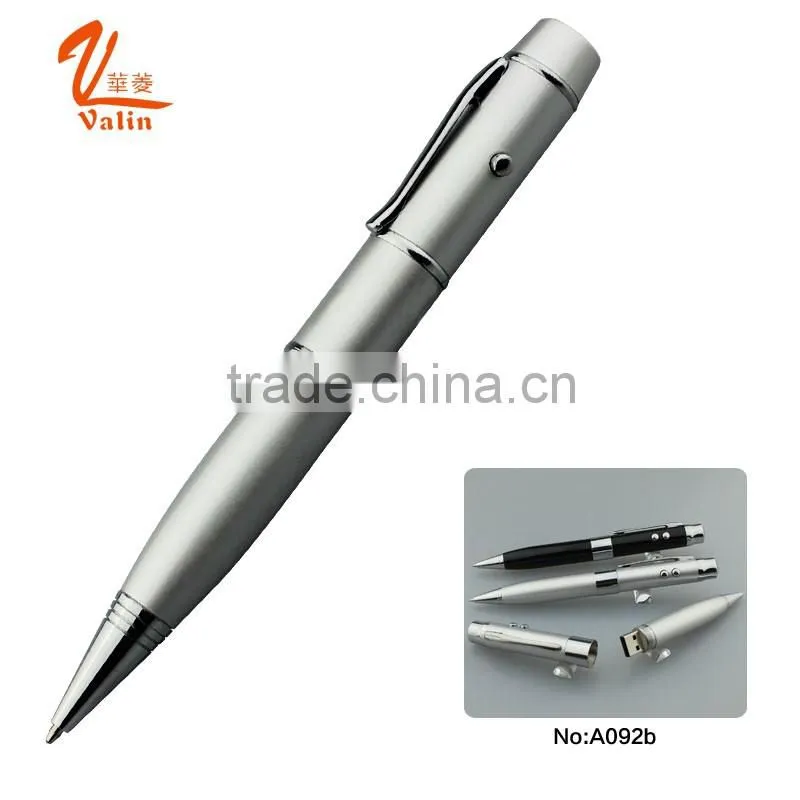 2016 Valin blue USB disk metal ball pen 8gb, 16gb, 32gb, 64gb