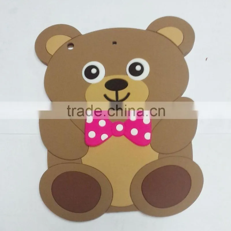 3D cartoon shape silicone rubber case for Ipad mini2/3/4