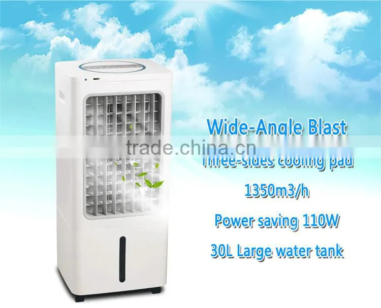 New Cross flow fan rechargeable low power consumption evaporative air cooler with multifunction