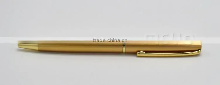 Vintage leather cover notebook and golden twist ball pen gift set with logo