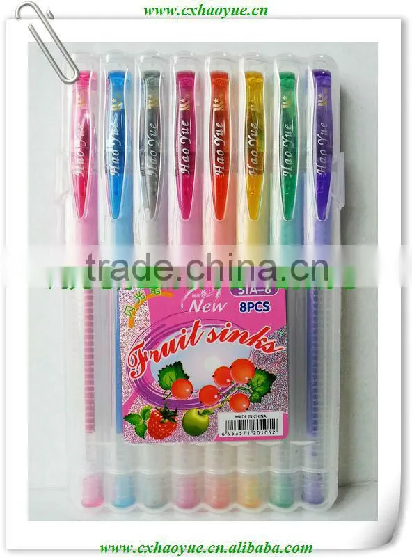 New arrival high quality 12 colors gel pen