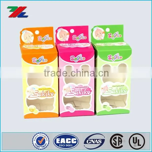 Lovely custom window matte film lamination attractive white cardboard packaging box