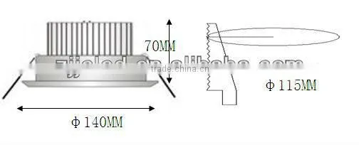 super bright 12*1W LED Ceiling Lighting