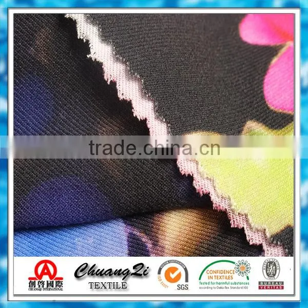 Flower print fabric woven fabric