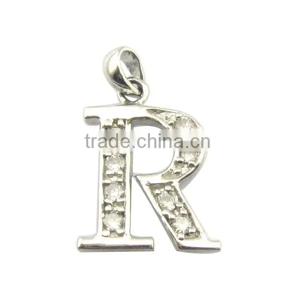 High Quality Letter Q Pendant Silver Pendant Necklace