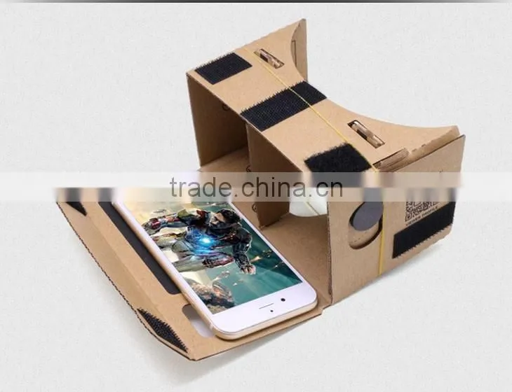 2016 hot new products cardboard diy cheap virtual augmented reality glasses