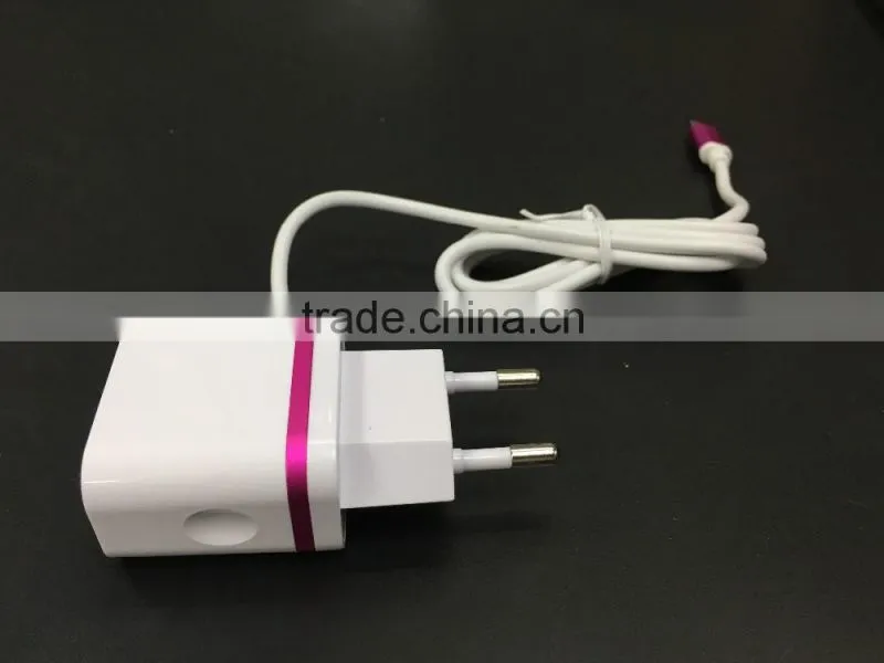 5V 2.1A EU Plug with 2USB Travel charger