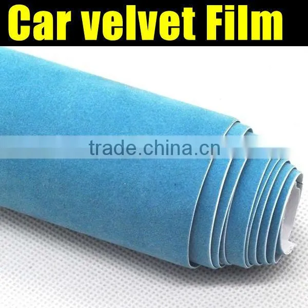 velvet car wrap 1.35*15m red color
