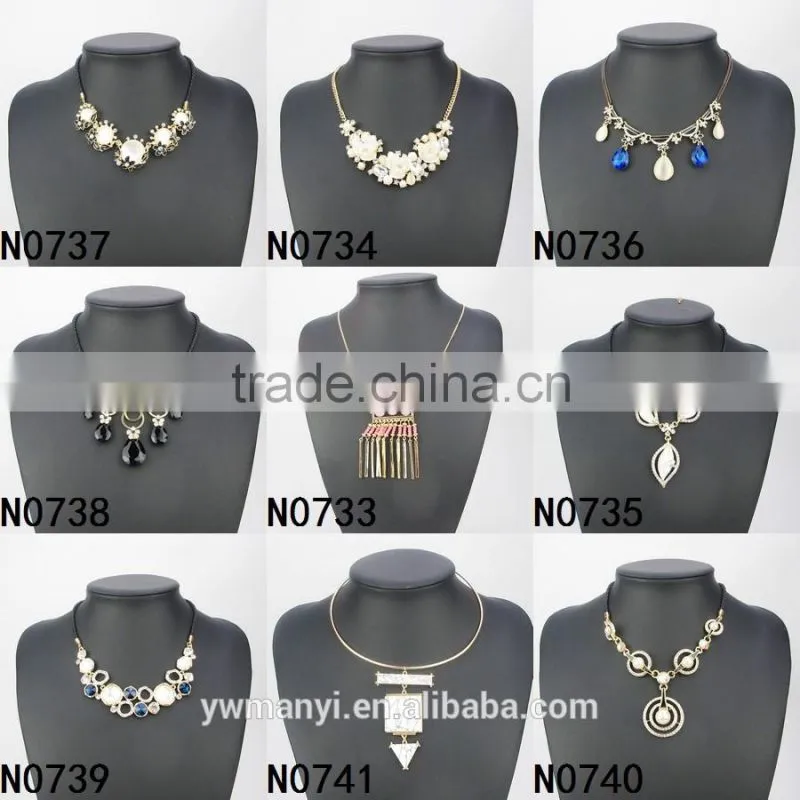 Facoty crystal punk necklace jewelry gold chain necklace