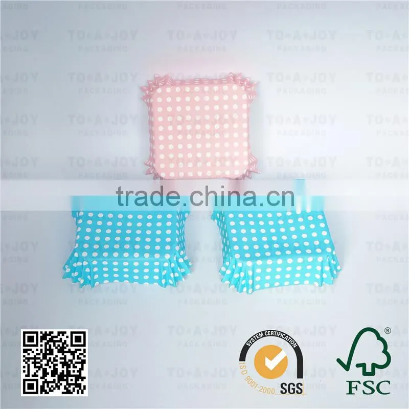 PET coated flim paper square shaped cupcake