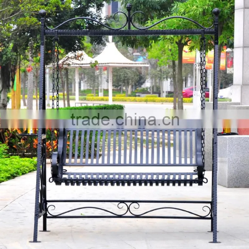 Outdoor Patio Garden Antique Metal Wrought Cast Iron Swing