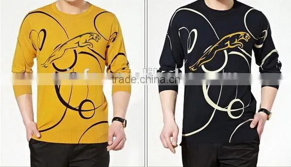 Design new products printing stylish v neck men t-shirt