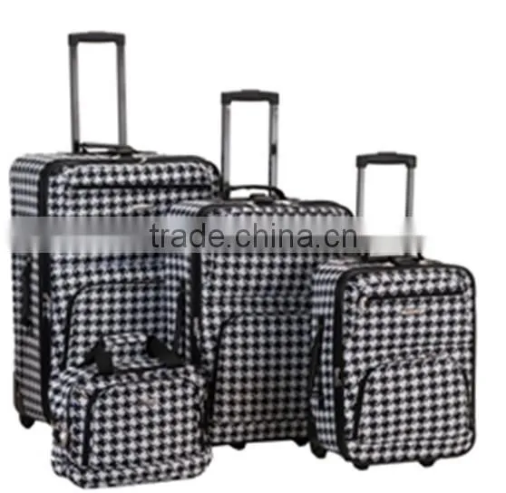 stock stoklot overstock closeout 3pcs 4pcs printed carry on trolley baggage set