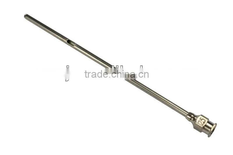 High quality large hub cow teat milk pass treat needle WJ312