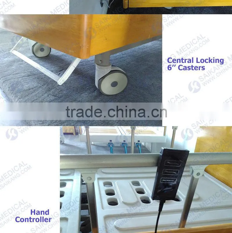 China Supplier Removable Electric Home Care Wooden Hospital Bed